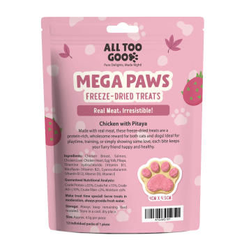 All Too Good Mega Paws Freeze-Dried Treats Chic w/Pitaya 54g